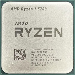 AMD RYZEN 7 5700 20MB 8çekirdekli VGA YOK AM4 65w Kutusuz+Fansız