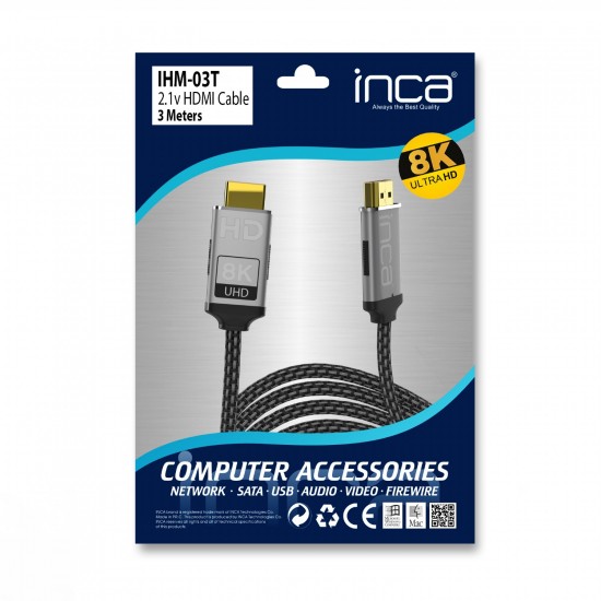 INCA 3metre IHM-3T HDMI Kablo 2.1v 8K