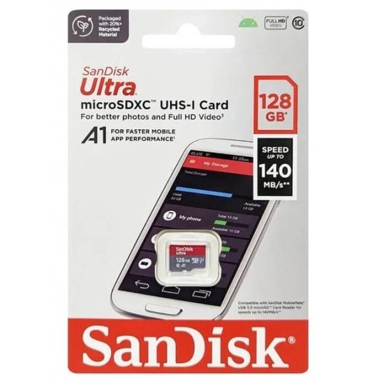 SANDISK 128GB Micro SD Kart Ultra SDSQUAB-128G-GN6MN