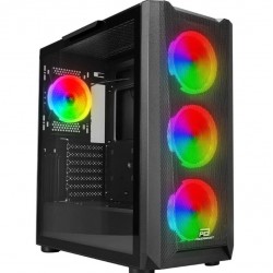 POWERBOOST VK-W001B Gaming Mid-Tower PC Kasası Siyah 360mm Soğutma Desteği