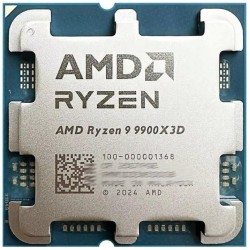 AMD RYZEN 9 9900X3D 128MB 12çekirdekli O/B UHD AM5 170w Kutusuz+Fansız