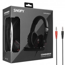 SNOPY Conqueror USB Siyah/Kırmızı Gaming Mikrofonlu Kulaklık SN-338