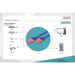 DIGITUS 2metre CAT6 Utp DK-1617-020/B Mavi Patch Kablo (10'lu Paket)