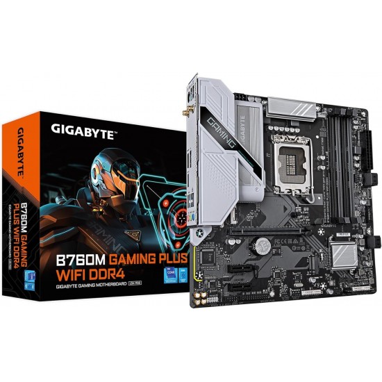 GIGABYTE GAMING PLUS B760M DDR4 HDMI DP PCIE 4.0 1700p mATX
