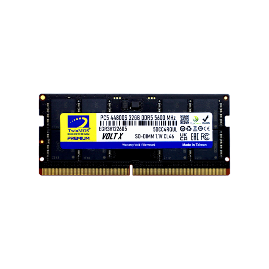 TWINMOS 32GB DDR5 5600MHZ CL46 NOTEBOOK RAM VOLT X TMD532GB5600S46