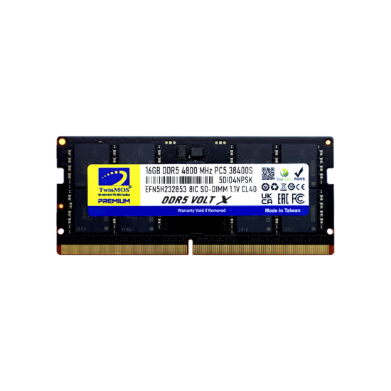 TWINMOS 16GB DDR5 4800MHZ CL40 NOTEBOOK RAM VOLT X TMD516GB4800S40