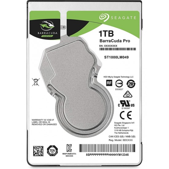 SEAGATE 1TB 2.5" BARRACUDA ST1000LM049 7200rpm 128mb SATA-3 Notebook Harddisk