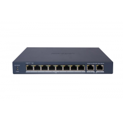 HIKVISION 8port PoE 60w 2-Uplink 10/100 Yönetilemez Switch Metal DS-3E1310P-EI/M