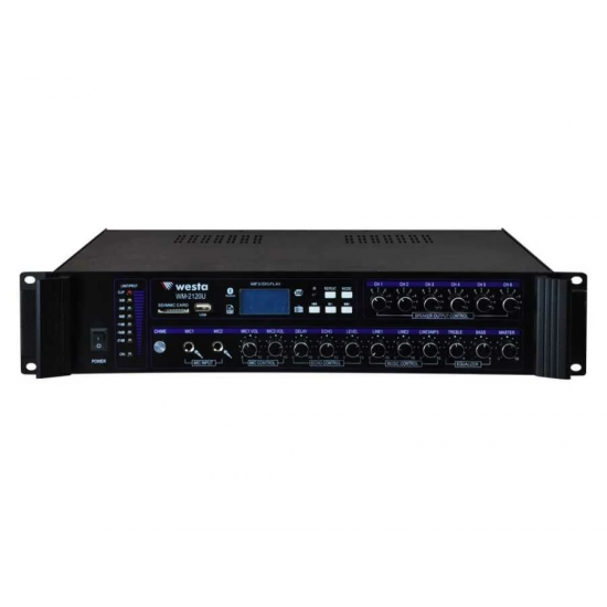 WESTA WM-2120U 120W 100V 6-bölgeli Mikser Amfi