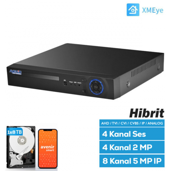 AVENiR 4kanal 1080N 1-diskli Analog Kayıt Cihazı AV-TC04M