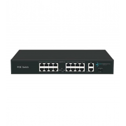ODS 16port PoE  200w 2-Uplink 10/100 Yönetilemez Switch 08ODS-16P2U-200