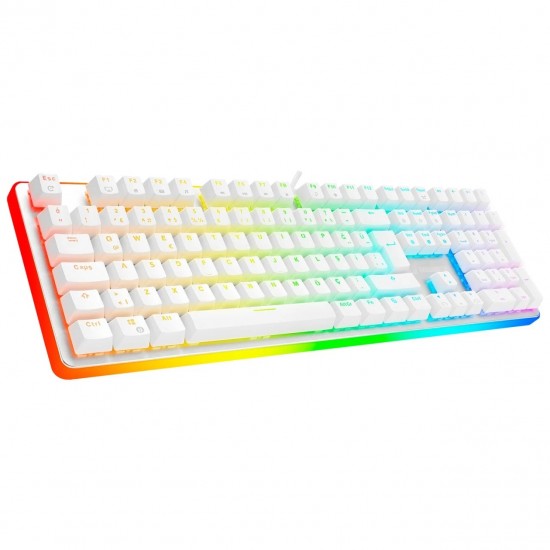 GameBooster G918 USB Q Trk RGB Mekanik Beyaz Gaming Klavye GB-G918R-WH