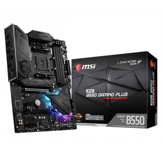 MSI MPG B550 GAMING PLUS DDR4 HDMI DP PCIe 16X v4.0 AM4 ATX (Outlet)