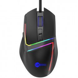 LECOO MS106 USB RGB Led Aydınlatmalı 3200dpi Gaming Optic Siyah Mouse