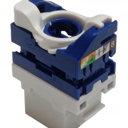 AGER Cat6 AC-601-BF 100'lü Kutu Keystone Jack 180derece Çevirmeli Tip