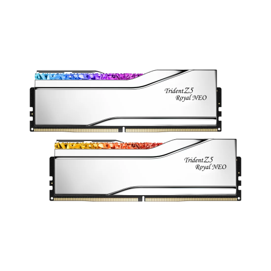GSKILL 96GB (2X 48GB) DDR5 6000MHZ CL30 RGB DUAL KIT PC RAM TRIDENT Z5 NEO ROYAL SILVER F5-6000J3036F48GX2-TR5NS