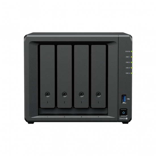 SYNOLOGY 4diskli Celeron QC-2GB RAM-2.5GbE Nas Server DS425 PLUS