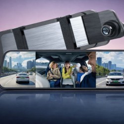 TWOGO GO-İC1PLUS 9,66 " IPS·Wide Angle İki Kameralı Araç İçi Kamera (İK11L)
