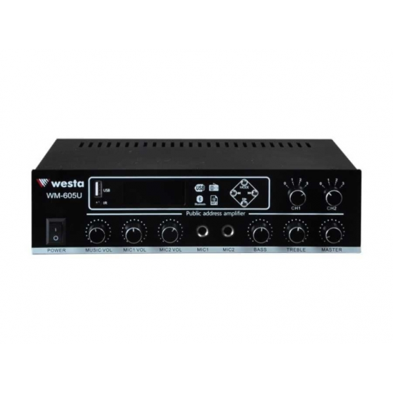WESTA WM-605U 100W 2-bölgeli Mikser Amfi