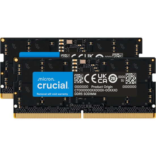 CRUCIAL 96GB (2X 48GB) DDR5 5600MHZ NOTEBOOK RAM VALUE CT2K48G56C46S5