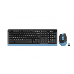 A4 TECH FG1035 Kablosuz Q Trk Optic Mouse Siyah/Mavi Multimedya Klavye - Mouse Set