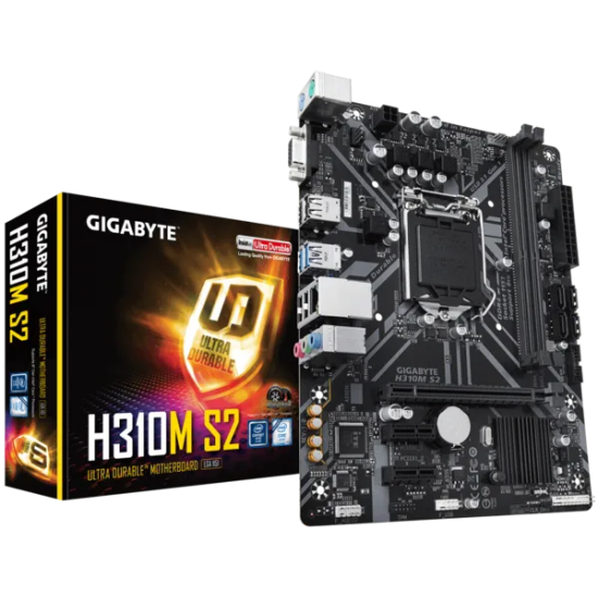 GIGABYTE H310M-S2 DDR4 SATA3 PCIe 16X v3.0 1151p v2 mATX