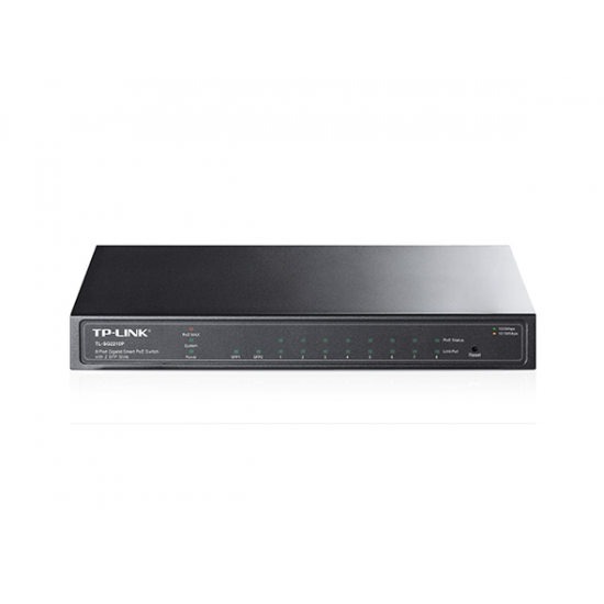 TP-LINK 8port 76w PoE 2-SFP Gigabit Yönetilebilir Switch TL-SG2210P