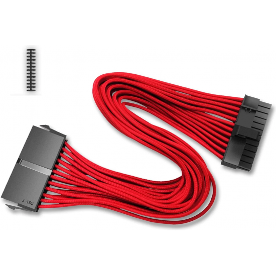 DEEPCOOL EC300-24P-RD 18AWG fiber 300mm Standart ATX PS2 güç kaynağı uzatma kablosu yüksek kaliteli