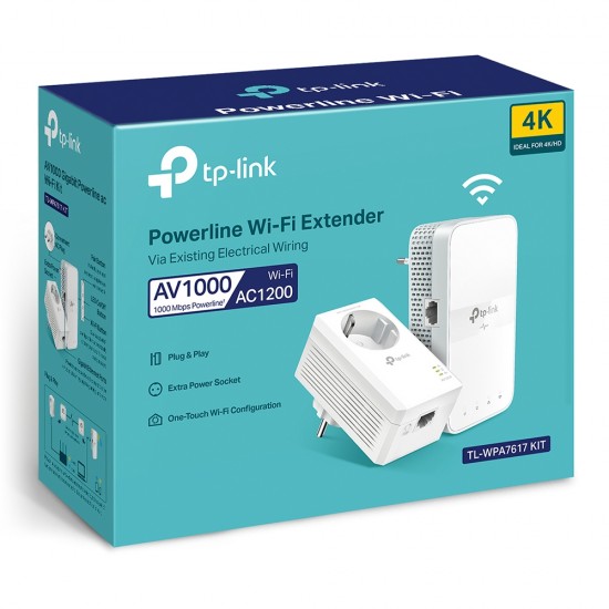 TP-LINK TL-WPA7617 KIT 1000 Mbps AV1000 PowerLine Ağ Adaptörü