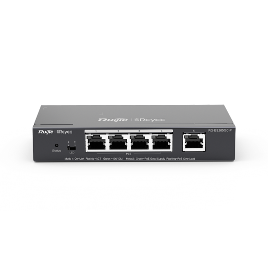RUIJIE 5port 54w 4port PoE RG-ES205GC-P GIGABIT Yönetilebilir Switch