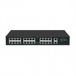 ODS 24port PoE 300w 1-SFP 2-Uplink 10/100 Yönetilemez Switch 08ODS-24P2U1S-300