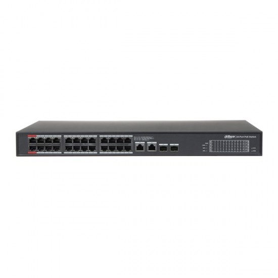DAHUA 24port PoE 360w 2-SFP Gigabit Yönetilemez Switch PFS3228-24GT-360-V2