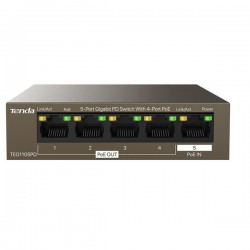 TENDA 5port-4port PoE 30w Gigabit Yönetilemez Switch TEG1105PD