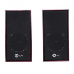 LECOO DS105 1+1 Siyah 5w RMS Hoparlör Ahşap