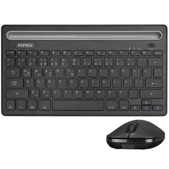 EVEREST Bluetooth Siyah Multimedya Klavye - Mouse Set KM-BT803