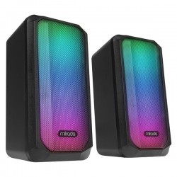 MIKADO MD-356 Siyah Hoparlör RGB Ledli
