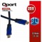 QPORT 25metre Q-HDMI25 HDMI Kablo 3D Gold 1.4v
