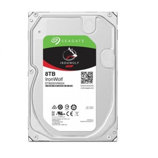 SEAGATE 8TB 3.5" 8TB IRONWOLF ST8000VN004 7200 RPM 256MB SATA-3 NAS Diski